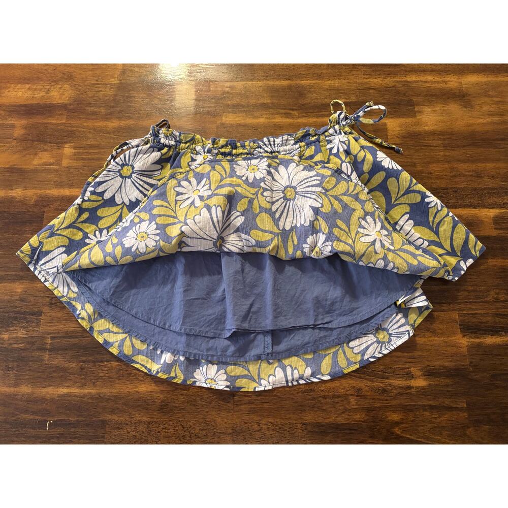 Aerie Women’s Medium Skirt Pull On 100% Cotton Floral Mini Curved Hem - Picture 4 of 15